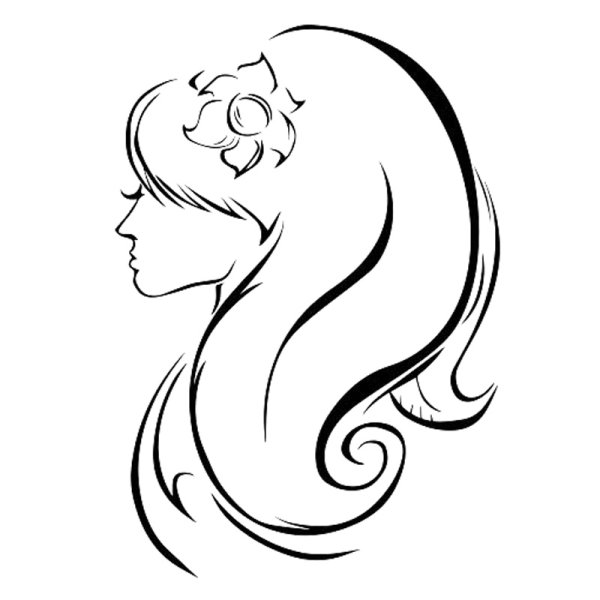 Торт с профилем девушки