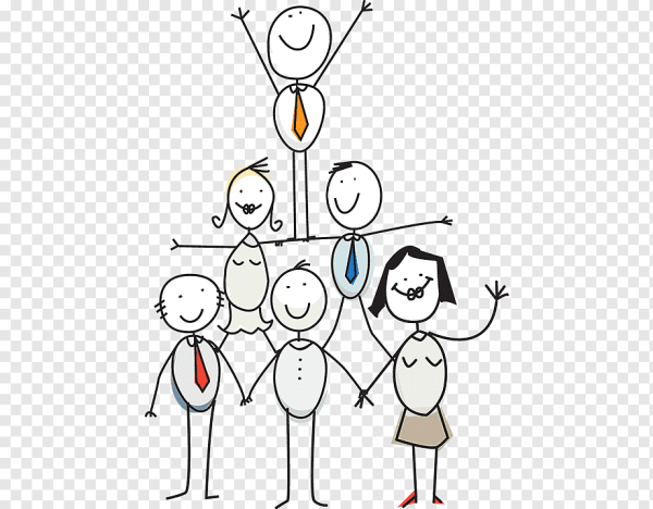 Дружный коллектив иллюстрация