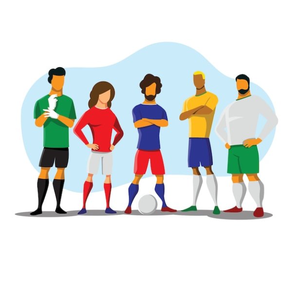 Футбольная команда вектор