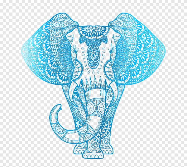 Голова слона с узорами