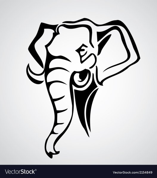 Векторное изображение слона