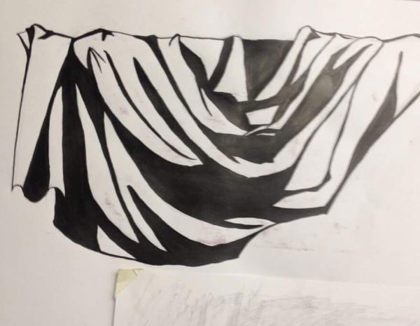 Драпировка складки рисунок Академический