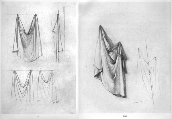 Драпировка ткани для рисования