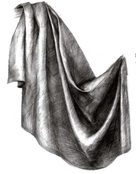 Складки карандашом