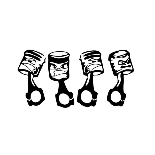 Наклейки на авто поршни