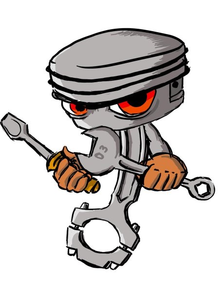 Мультяшный поршень