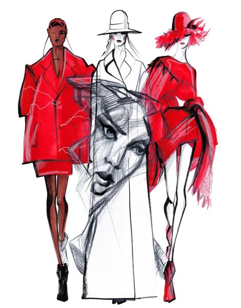 Фэшн иллюстрации Джона Гальяно