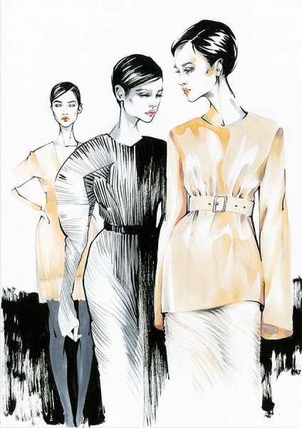 Нарисовать модную одежду