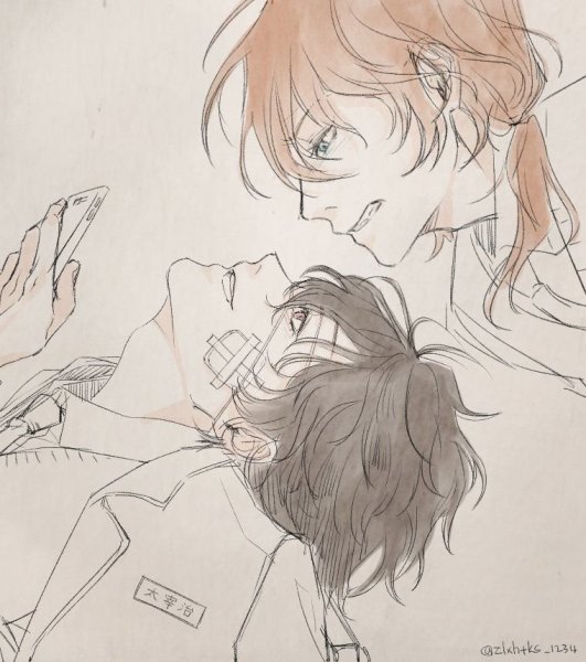 Чуя Накахара набросок