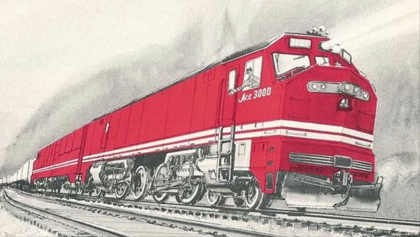 Тепловоз иллюстрация