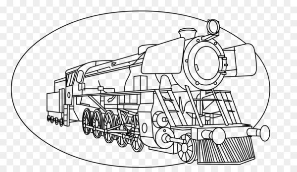 Раскраска поезд Локомотив