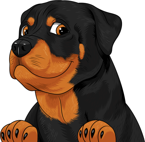Ротвейлер голова вектор