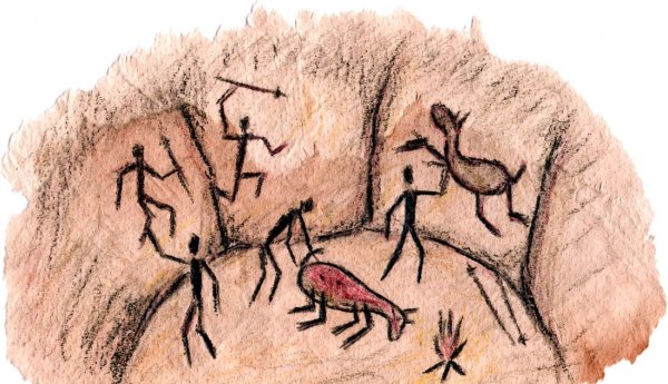 Имитация наскальной живописи