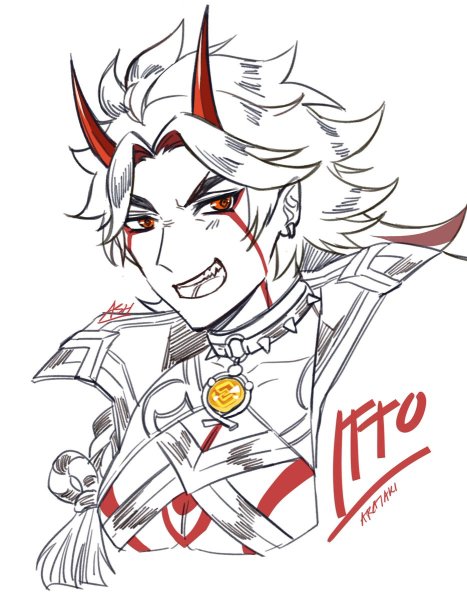 Аратаки Итто для срисовки