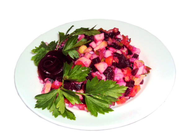 Винегрет на белом фоне