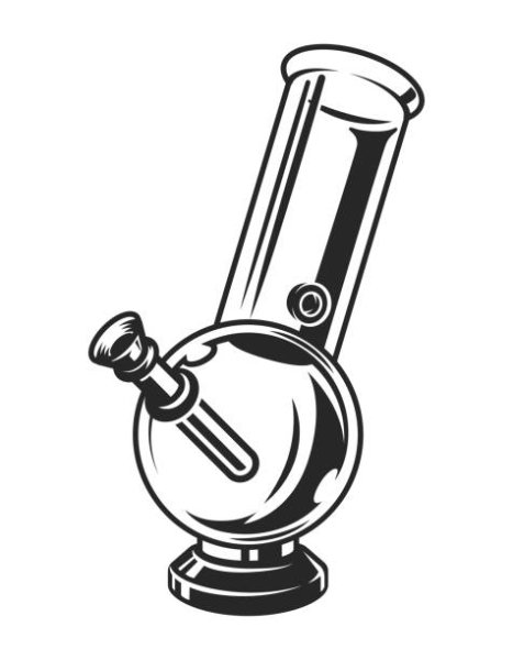 Черно белый Бонг