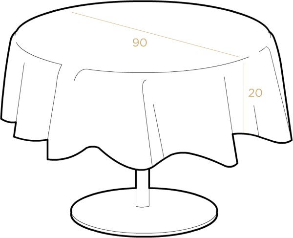 Раскраска стол со скатертью