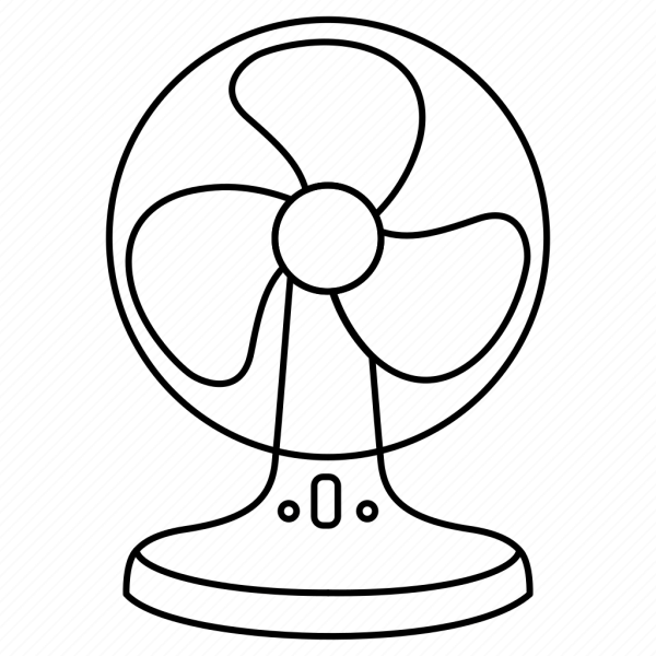 Вентилятор раскраска для малышей