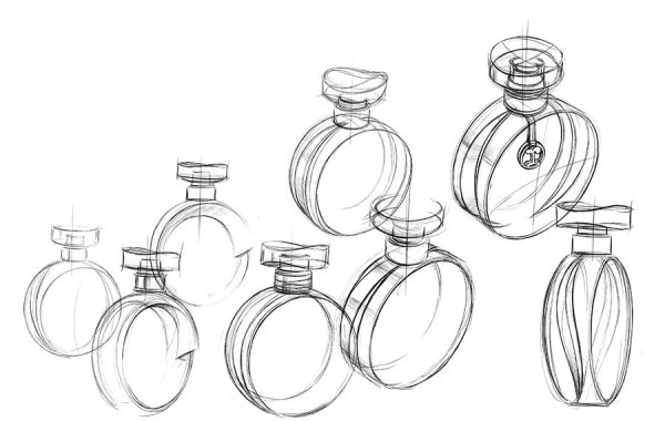 Чертеж флакона духов