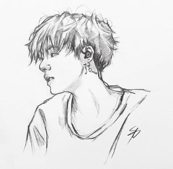 Скетчи БТС Юнги