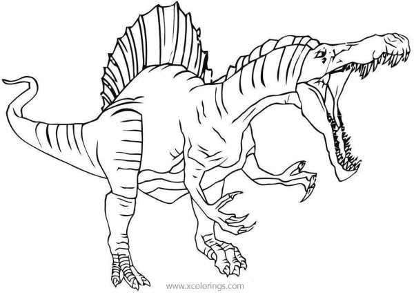 Раскраски динозавры Спинозавр