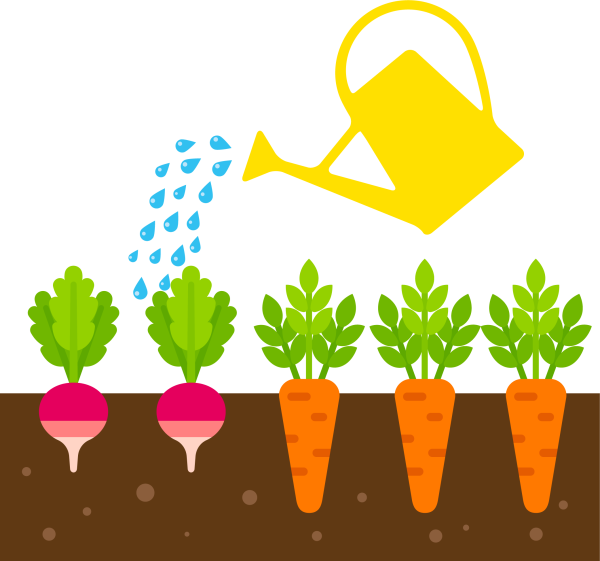 Огород на белом фоне