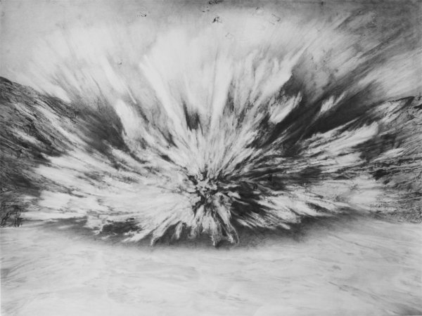 Рисование графитовой пылью