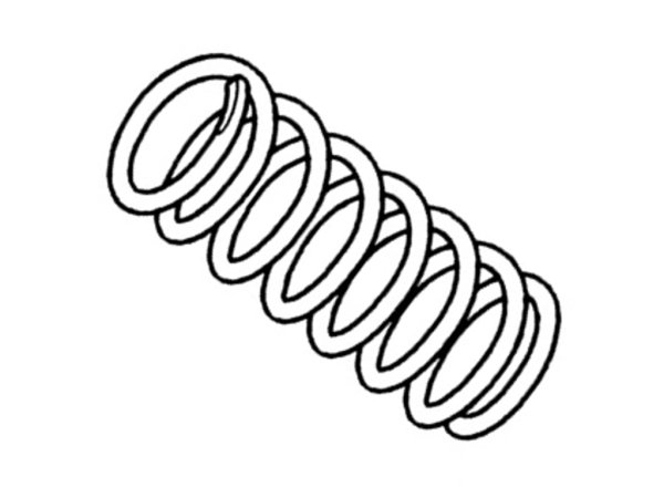 Пружина на белом фоне
