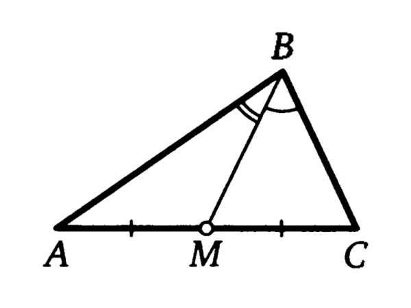 Треугольник АВС Медиана ВМ