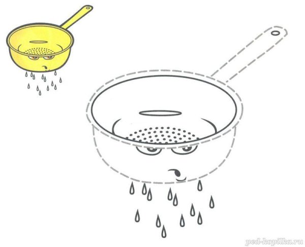 Рисование по точкам посуда