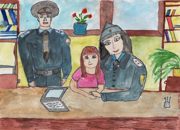 Рисунок на тему Мои родители полицейские