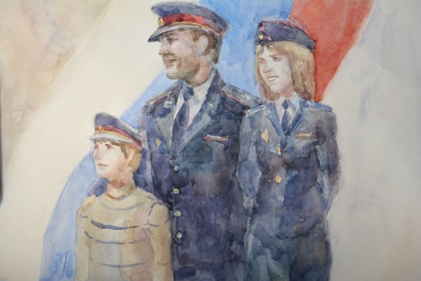 Конкурс рисунков мой папа полицейский