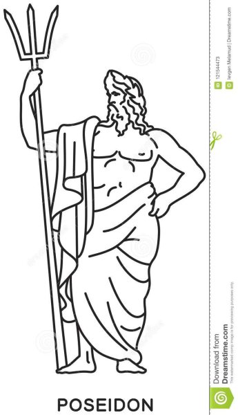 Зевс Бог древней Греции рисунок