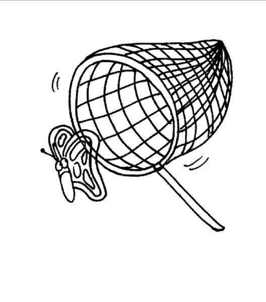 Сачок для бабочек вектор