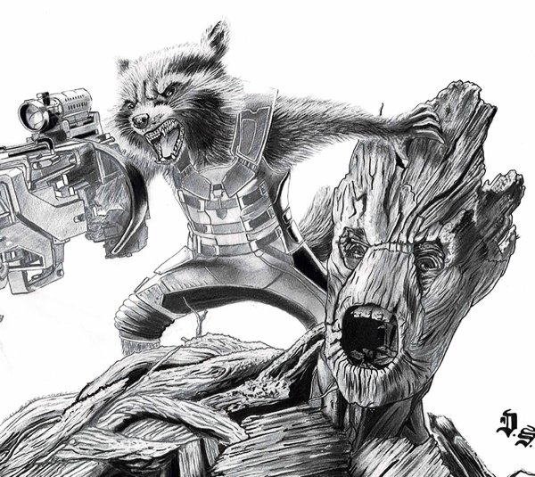 Стражи Галактики ракета и Грут