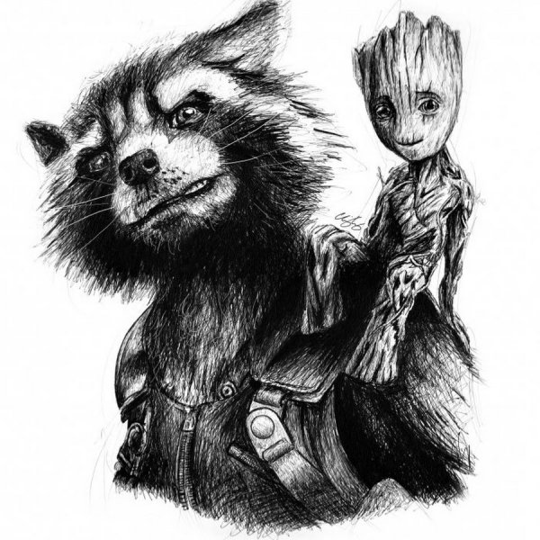 Енот ракета и Грут