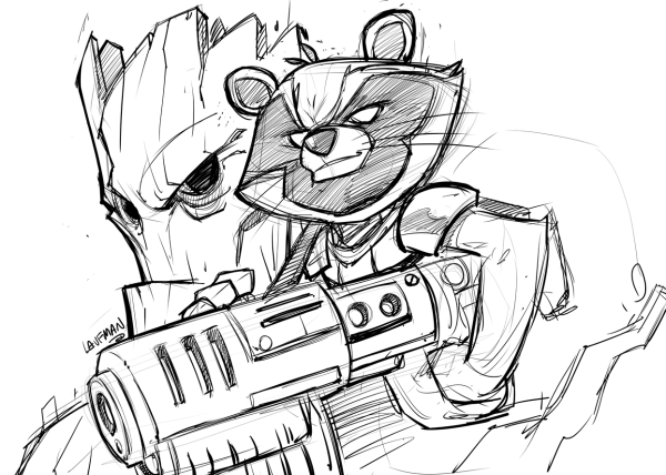 Енот Марвел раскраска