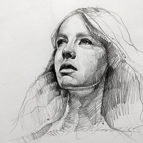 Штриховка Академическая портрет