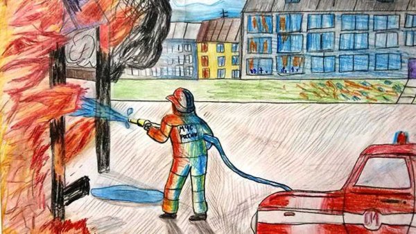 Рисунок на тему пожарная безопасность