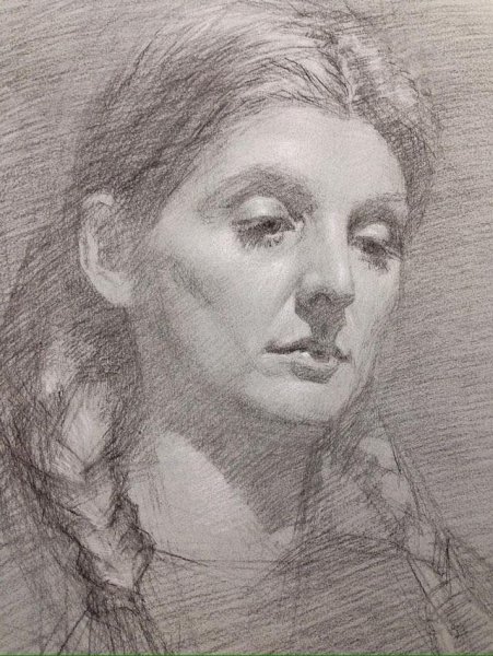 Даниэль Бильмес портреты углем