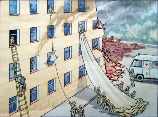 Пожарник рисунок