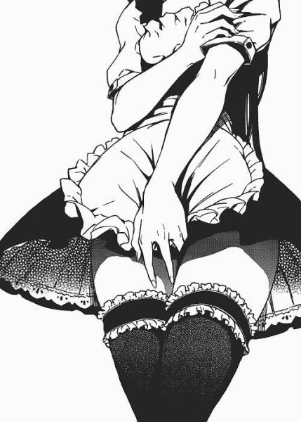 Аниме горничные чб