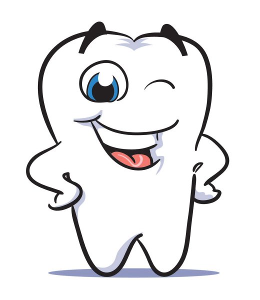 Улыбающийся зубик