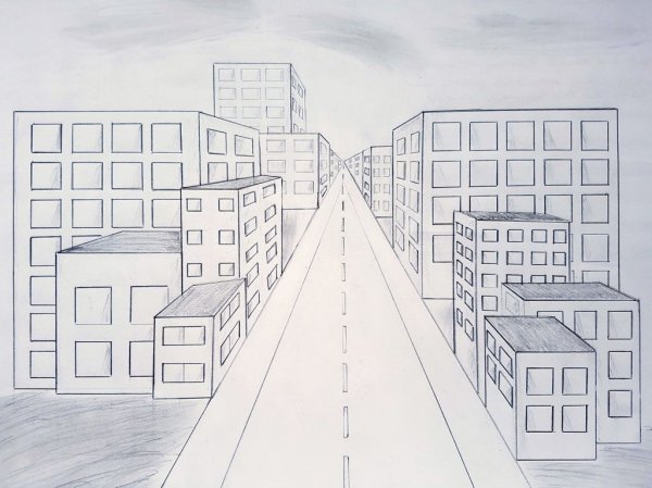 Перспектива карандашом
