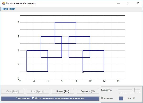 Кумир чертежник квадрат