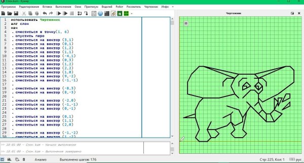 Кумир чертежник задания