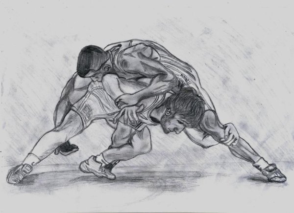Борьба эскиз