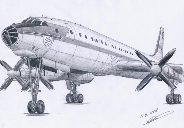 Туполев самолеты рисунок ту104