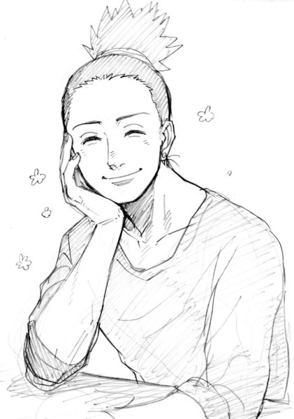 Шикамару Нара рисунок