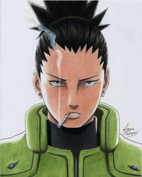 Шикамару Нара курит